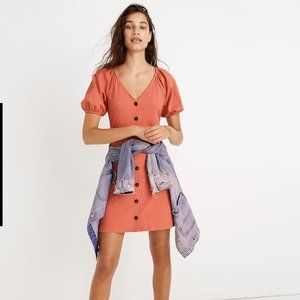 Madewell Texture & Thread Puff-Sleeve Dress